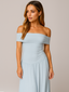 Women's Wedding Guest Pleated Maxi Dress