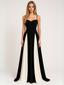 Women Wedding Guest Black & White Maxi Dress