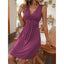 Women's Deep V-Neck Twist Knot Sleeveless A-Line Mini Dress