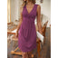 Women's Deep V-Neck Twist Knot Sleeveless A-Line Mini Dress