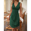 Women's Deep V-Neck Twist Knot Sleeveless A-Line Mini Dress