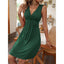 Women's Deep V-Neck Twist Knot Sleeveless A-Line Mini Dress