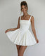 Women's Graduation Square Neck Sleeveless Fit & Flare Mini Dress