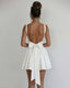 Women's Graduation Square Neck Sleeveless Fit & Flare Mini Dress