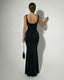 Women's Prom Sequin Square Neck Sleeveless Bodycon Maxi Dress
