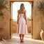 Women’s Vintage Spaghetti Straps Corset Midi Dress
