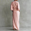 Women's Wedding Guest Wrap V-Neck Long Sleeve Maxi Dress