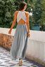 Women's Wedding Guest Halter Maxi Dress