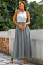 Women's Wedding Guest Halter Maxi Dress